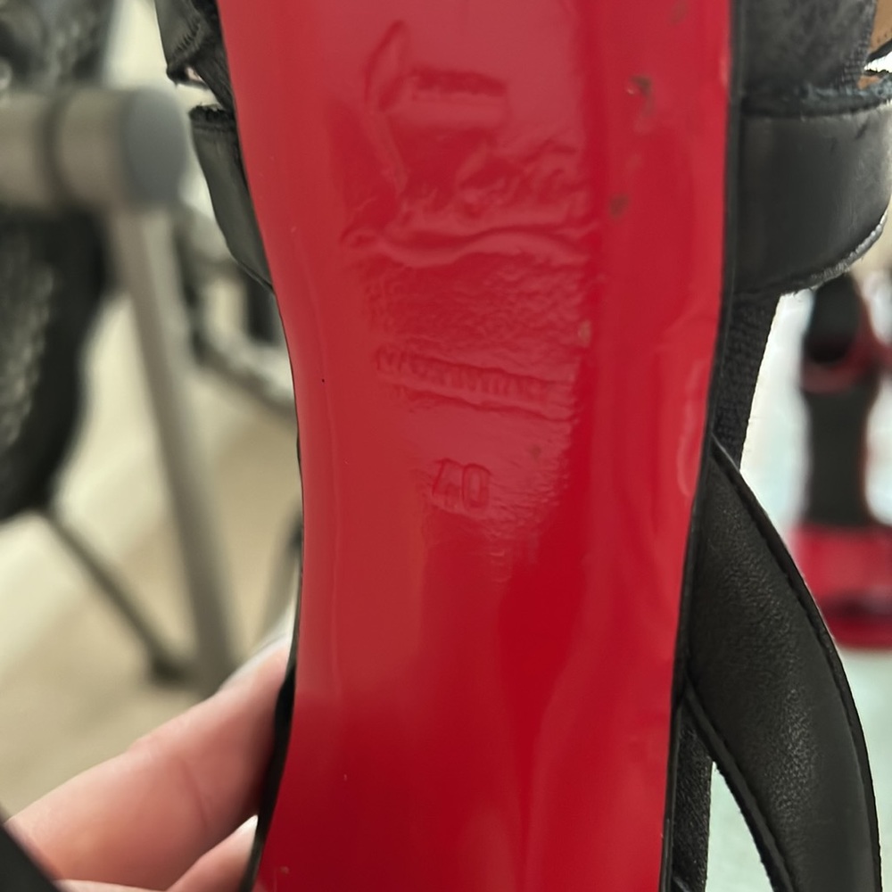 Louboutin black platform open toe stilettos - Picture 7 of 7